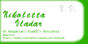 nikoletta vladar business card